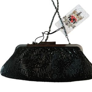 Urban Expressions certified vegan black beaded clutch, NWTs.